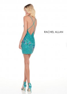 Rachel Allan Turquoise Size 4 Cocktail Dress