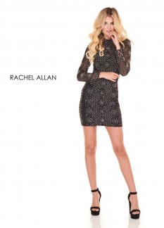 Rachel Allan Size 4 Black Cocktail Dress