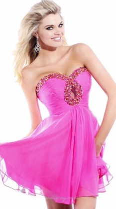 Hot Pink Sherri Hill Cocktail Dress