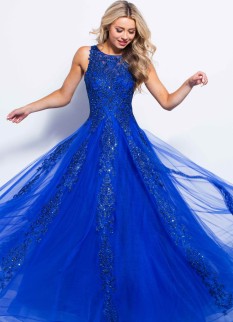  Jovani Royal Blue Evening Gown