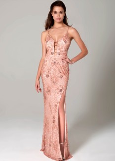 Scala Sequin Beaded Gown 60101