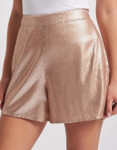  Nude Sequin Shorts by Forever Unique