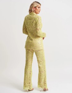 Lace Sequin Suit Pants by Forever Unique
