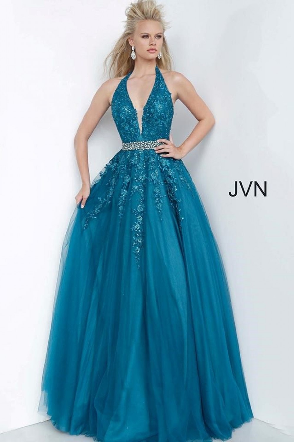 JVN by Jovani  Teal Dress JVN00923 (#25 on spybaby auction)