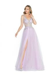 Val Stefani Full A-line with beaded V-neck bodice and tulle skirt 3789RB