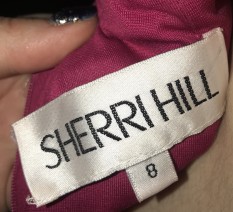 Raspberry Sherri Hill Mermaid Gown