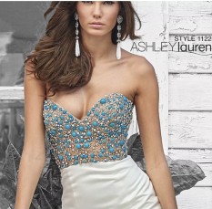 Ashley Lauren White Long Dress size 2