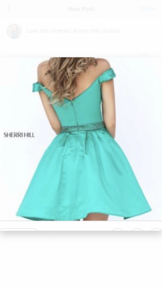 Sherri Hill Emerald Cocktail Dress