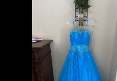 Blue Cinderella Teen Pageant Dress by Mari Lee