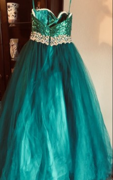 FLIRT Emerald Green Miss Pageant Dress by Maggie Sottero