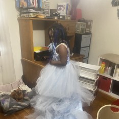 Pageant Dress - Blue with train