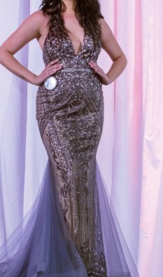  Grey Evening Gown