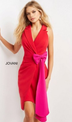  Jovani Red/Fuchsia Cocktail