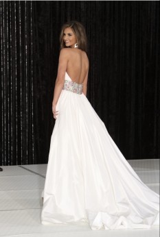  White Couture Sherri hill Evening Gown