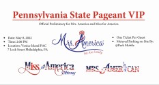  VIP Mrs. and Miss Pennsylvania State Pageant Ticket