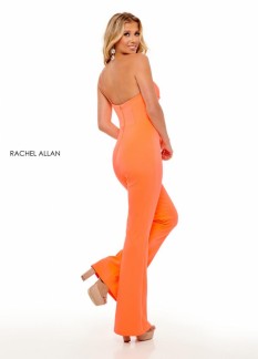 Rachel Allan Tangerine Jumpsuit Size 2