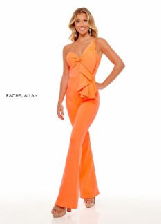 Rachel Allan Tangerine Jumpsuit Size 2