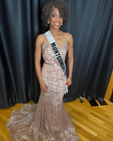 Rose Gold Miss Pageant Dress by Jovani Fashions