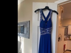  Royal Blue cocktail dress with beading