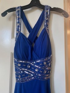 Royal Blue cocktail dress with beading