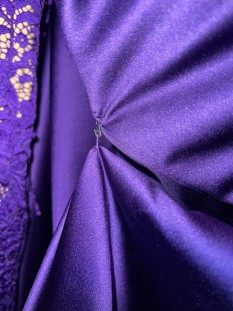 Jovani Purple Lace Dress with Train