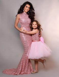 Leto Mommy & Daughter Blush Pink Gown & Dress | Custom Size | Debbie Carroll