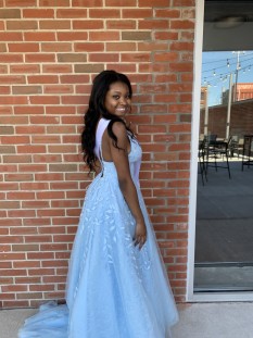 Light Blue pageant dress by Amarra