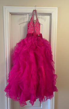 Hot Pink Young Girl Formal Gown