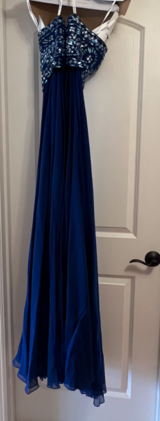 Strapless Royal Blue Gown by Sherri Hill