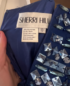 Strapless Royal Blue Gown by Sherri Hill