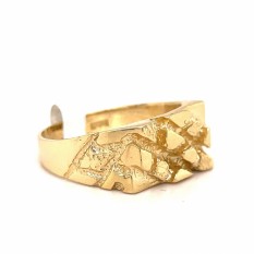  10K Gold Rectangle Nugget Ring