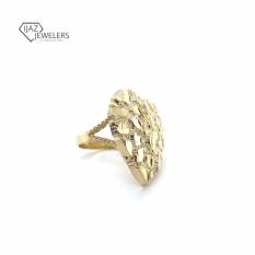 10k Yellow Gold X-Large Nugget Heart Ring