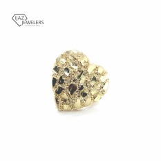  10k Yellow Gold X-Large Nugget Heart Ring