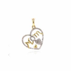  Diamond Heart Mom Ring Pendant