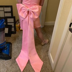  Runway/ FF Custom Pink Bow Dress Girls Sz 10