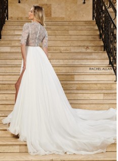 White Rachel Allan Couture Pageant Gown