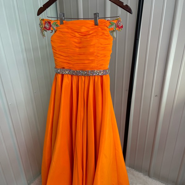 Shop - Orange Girls Gown - Pageant Planet