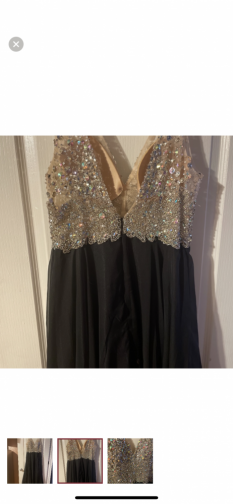 Black and Nude Evening Gown