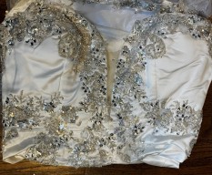 C2023-Georginna Plus Size one shoulder white formal ball gown