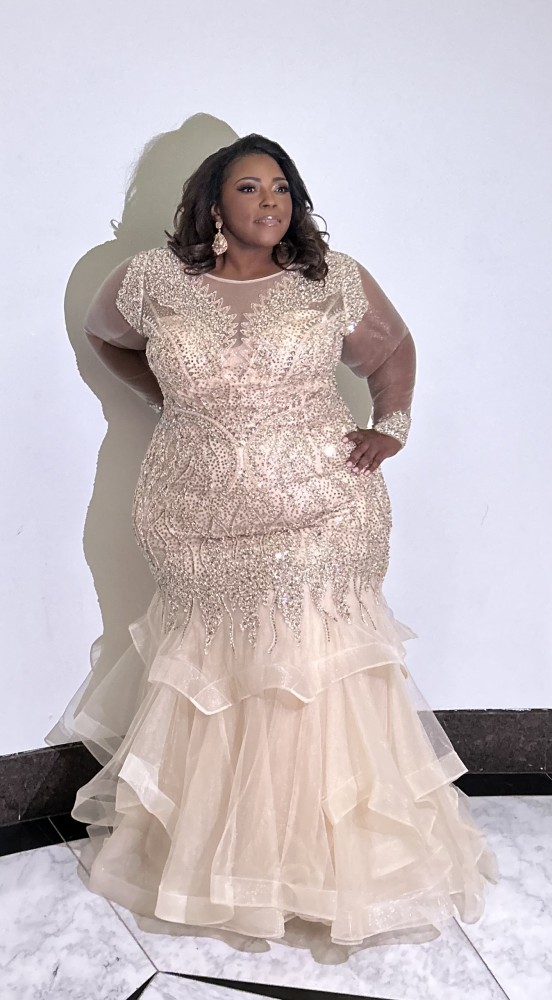 Shop - Off White Plus Size Gown - Pageant Planet