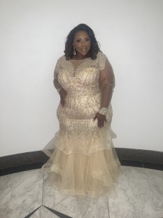 Off White Plus Size Gown
