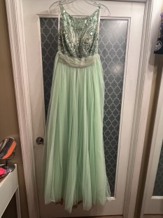 Sherri Hill Mint Green Size 4 Dress