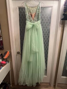 Sherri Hill Mint Green Size 4 Dress
