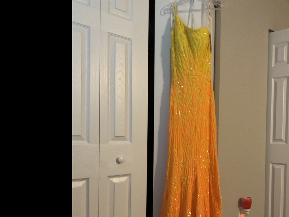 Sequined floor length gown