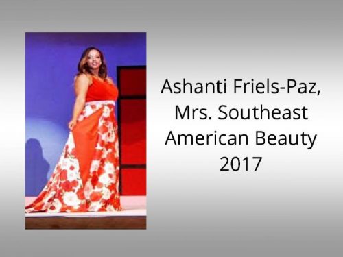 Ashanti Friels-Paz, Mrs. Southeast American Beauty 2017